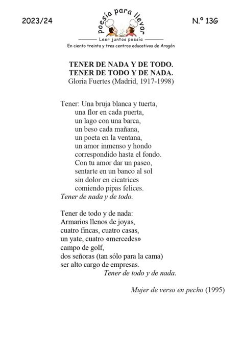 Poesía para llevar nº13 BIBLIOTECA IES ILLUECA