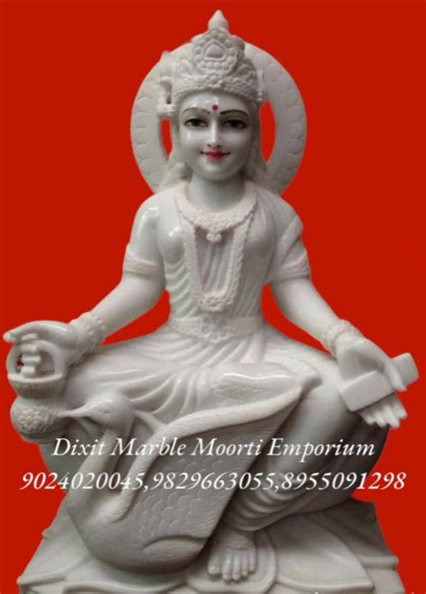 White Traditional Marble Maa Gayatri Statue For Worship At Rs 35000 In