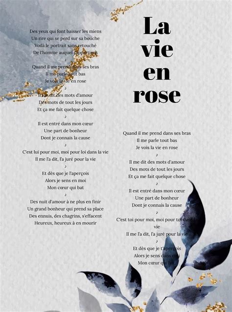 Letra La Vie En Rose