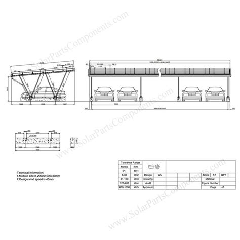 Solar carport structure