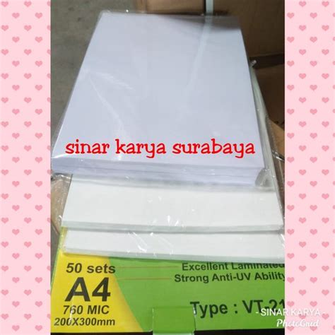 Jual Ready Stok Kartu Pvc Card Bahan Id Card A Isi Set Kertas Vtec