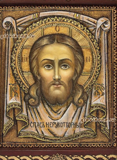 Спас Нерукотворный, икона на бересте