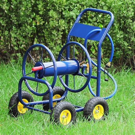 Resistente 4 Wheel Jardim Mangueira Carretel Carrinho Multi Purpose De