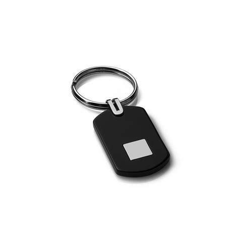 KEYCHAINS: Square Gold Key Ring