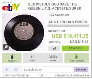 Sex Pistols Test Pressing Goes For K On Ebay Alan Cross