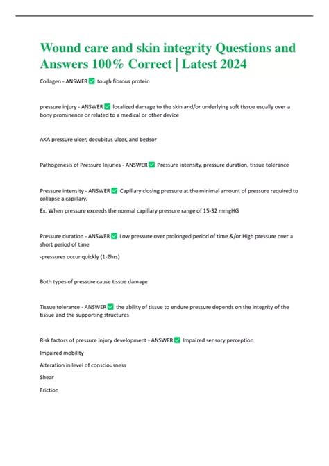 Nclex Questions Skin Integrity Wound Care 3