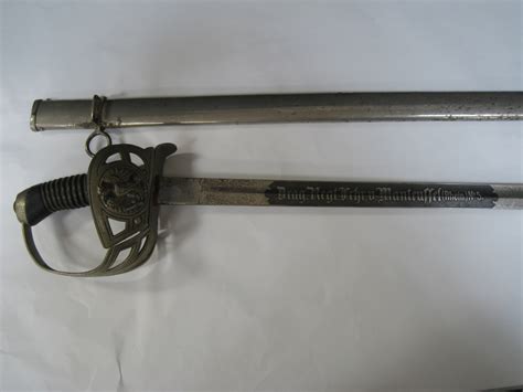 Prussian Imperial German Model 1889 Dragoon Saber Sword Scabbard Von