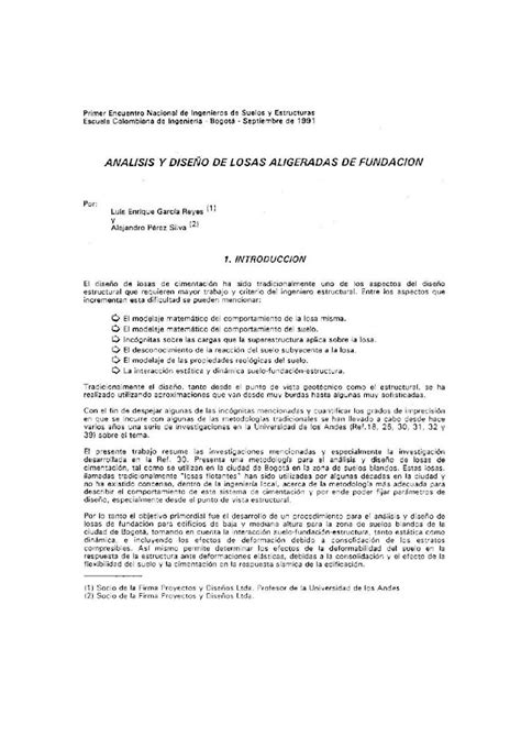 PDF AAn Lisis Y Dise O De Losas Aligeradas De Fundaci N Title