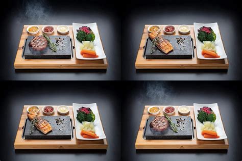 Amazon De Familien Grillset X Beefstone Lavastein Steak Brett Hot