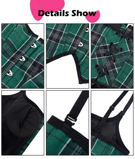 Corset Top Cami Top Green Plaid Corset Nanbin Wholesale