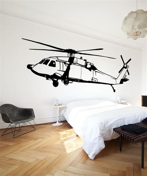 Black Hawk Helicopter Vinyl Wall Decal Sticker Osmb600 Stickerbrand