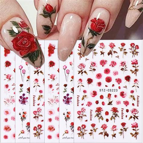 6 Sheets 3d Halloween Bone Nail Art Stickers Gold Silver