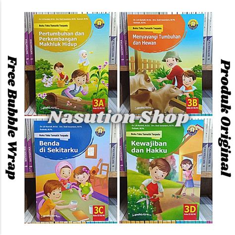 Jual Paket Buku Tematik Terpadu A B C D Yudhistira Kelas Sd K