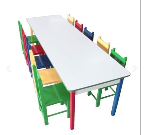 Mesa Infantil Colorida Refeitório 10 Cadeiras Carlu 5021 R 1 299