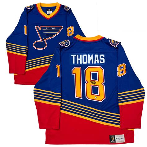 robert thomas autographed st louis blues fanatics heritage jersey