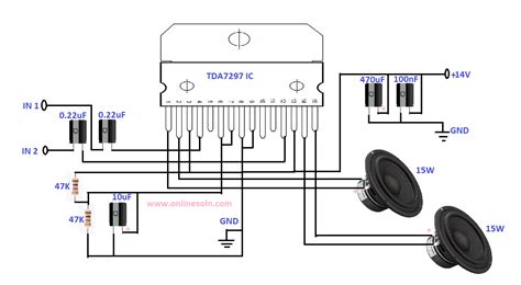 Layout Tda7297 Amplifier Circuit Diagram / 12 Volt Tda7297 Amplifier