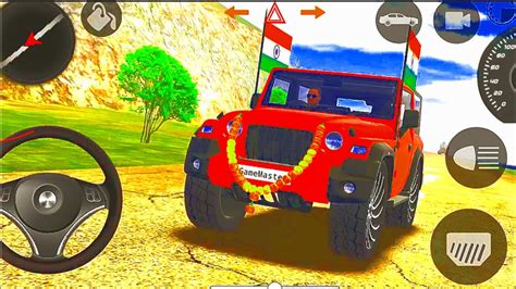 Dollar Song Modified Mahindra Red Thar😈 Indian Cars Simulator 3d