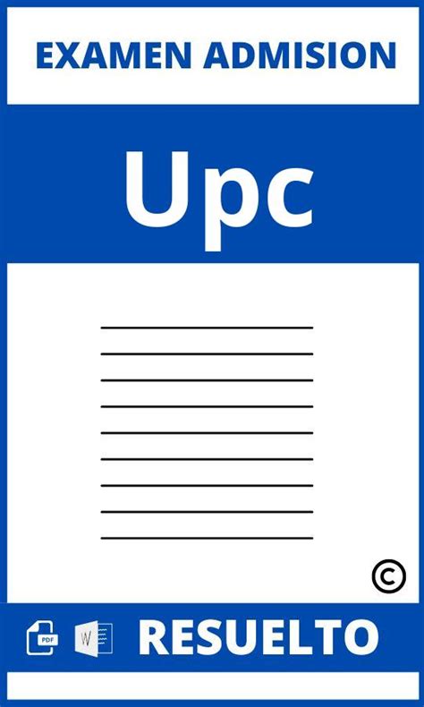 Examen De Admision Upc Resuelto 2025