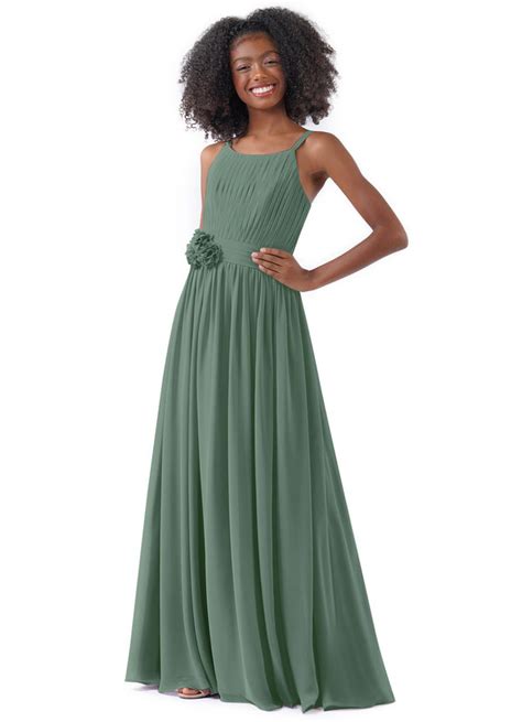 Eucalyptus Azazie Astrid JBD Junior Bridesmaid Dresses Azazie