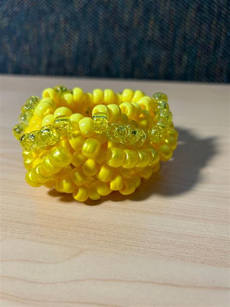 Lemon Meringue Kandi Cuff Inspired By Strawberry Shortcake Etsy