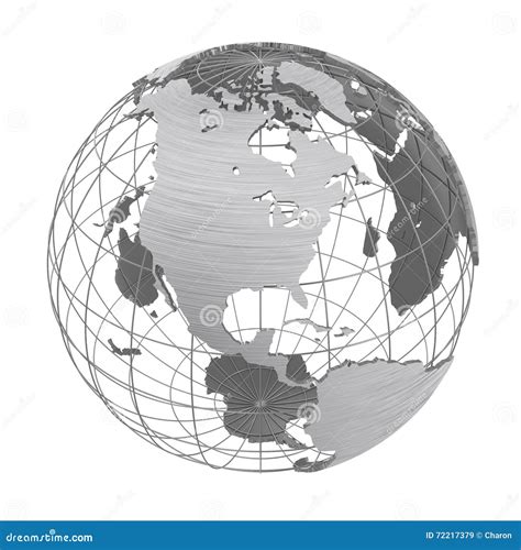 Silver Globe Background Cartoon Vector 7646687