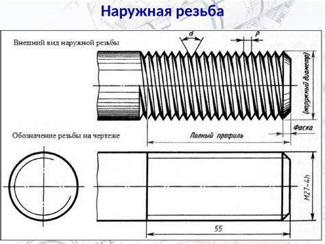 Резьбы. Основные параметры резьбы и единицы измерения - online presentation