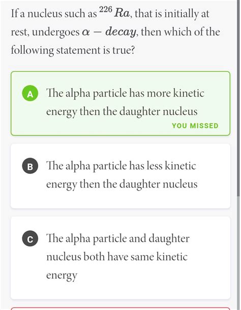 If A Nucleus Such As Ra That Is Initially At Rest Undergoes