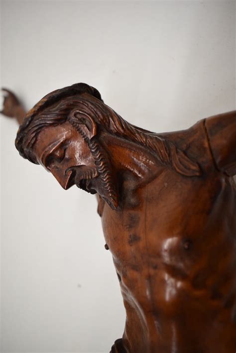 Proantic Christ En Bois Sculpt De Buis Xviii Me Si Cle Ref