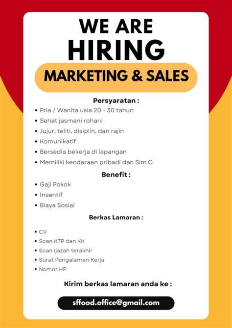 Lowongan Kerja Marketing Sales Di Cv Subegjo Gegayuh Pangan