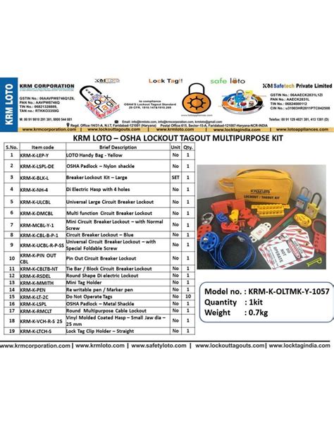 Krm Loto Lockout Tagout Electrical Box Kit 9026 42 Off