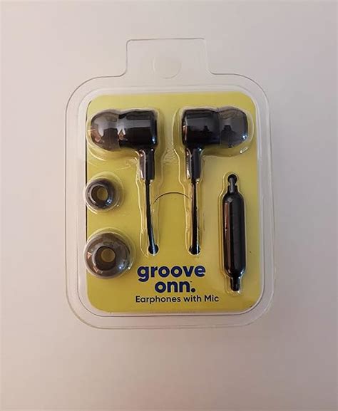 Onn Groove Earphones With Mic Black Electronics