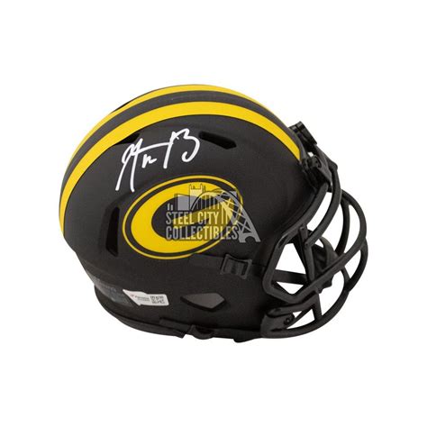 Aaron Rodgers Autographed Packers Eclipse Mini Football Helmet ...