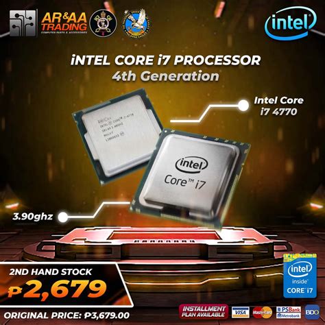 Intel Core I7 4770 390ghz Processor4th Generation Shopee Philippines