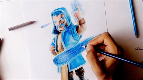 Como Dibujar Al Mago De Hielo De Clash Royale How To Draw Ice Wizard