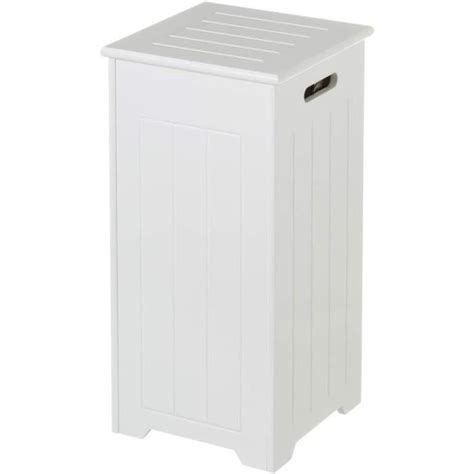 Panier à Linge en Bois Blanc 60x29x29 cm 249 Cdiscount Maison