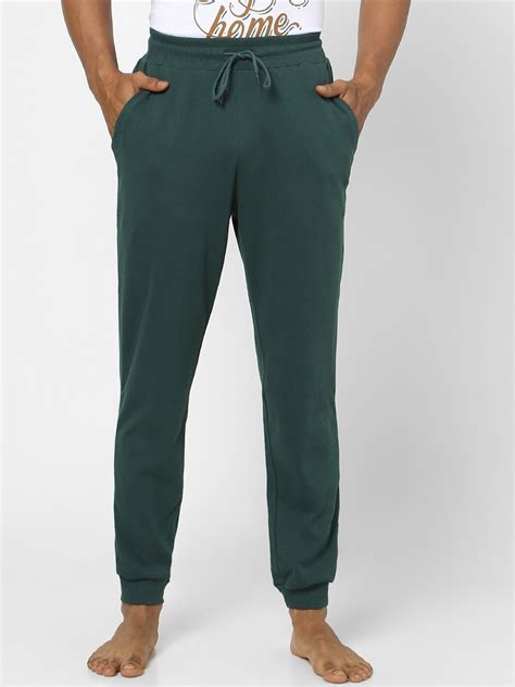 Buy Ajile By Pantaloons Ajile By Pantaloons Men Pine Green Solid Slim