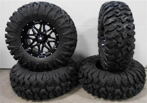 Msa Black Vibe Atv Wheels Motoclaw Tires Can Am Commander