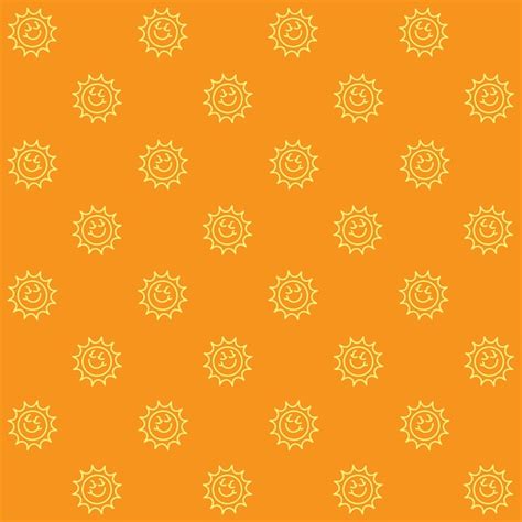 Premium Vector Cute Smiling Sun Character Vector Seamless Pattern