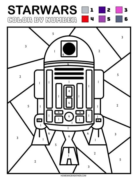 Free Star Wars Color By Number Printables Homemade Heather