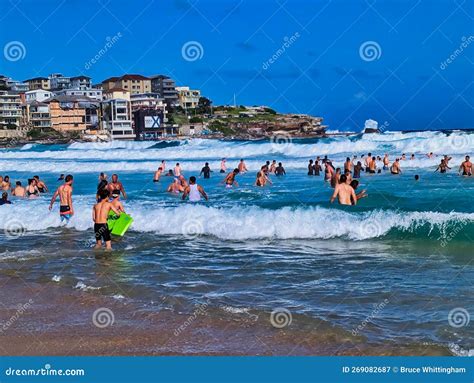 Summer Swimming At Bondi Beach Sydney Australia Editorial Photography