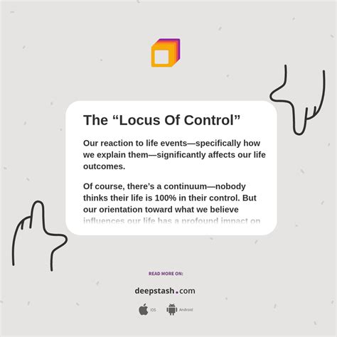 The Locus Of Control Deepstash