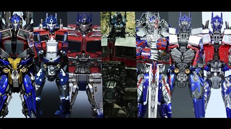 Transformers Movies 1 7 Optimus Prime Compilation [stop Motion And Live Transform] Youtube