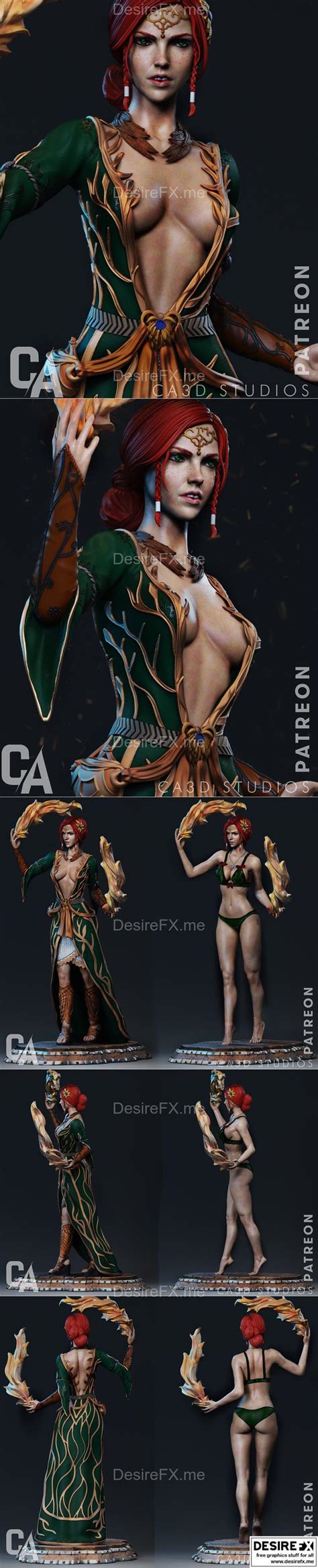 Desire Fx D Models Ca D Studios Triss Merigold D Print Model Stl