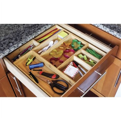 Lipper International 6 X 15 Inch Bamboo Wood Stacking Storage Organizer