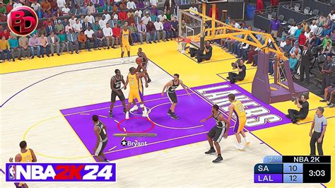 NBA 2K24 Gameplay Los Angeles Lakers Vs San Antonio Spurs Kobe