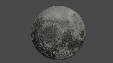 detailed moon model   model cgtrader
