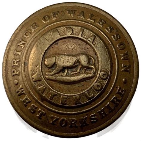 Prince Of Waless Own West Yorkshire Regiment Tunic Button 26mm