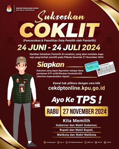 Coklit Data Pemilih Pilkada Bantul 2024 Mulai Berjalan Website