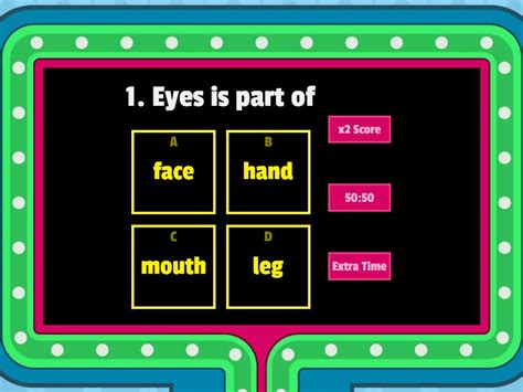 ASESMEN FORMATIF PART OF BODY Gameshow Quiz