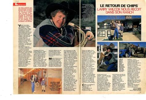 COUPURE DE PRESSE Clipping 1990 Larry Wilcox Le Retour De Chips 2